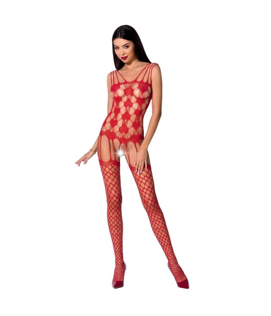 Passion - woman bs067 bodystocking rojo talla unica