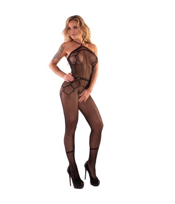 Livco corsetti fashion - hacint lc 17342 bodystocking crotchless negro talla Ãnica