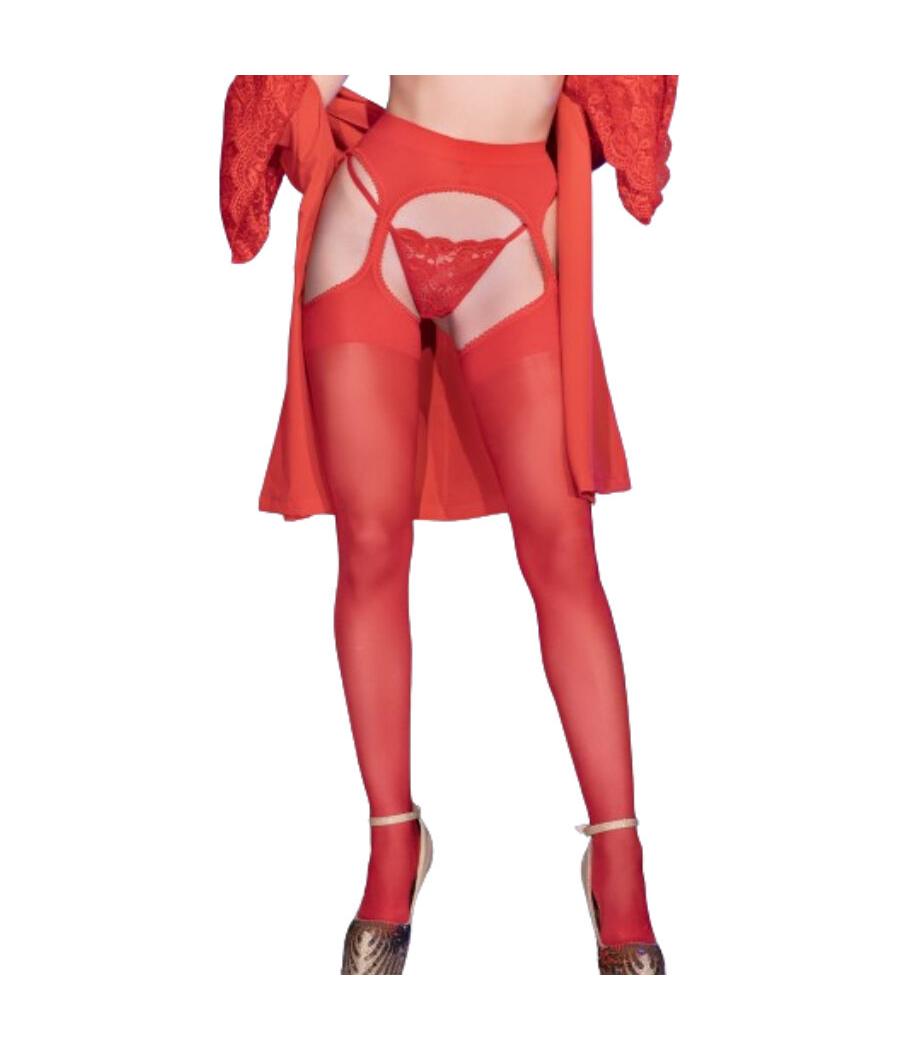 Chilirose - cr 4312 medias liguero rojo s/m