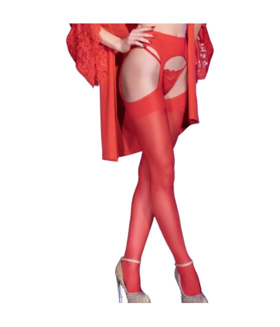 Chilirose - cr 4312 medias liguero rojo s/m