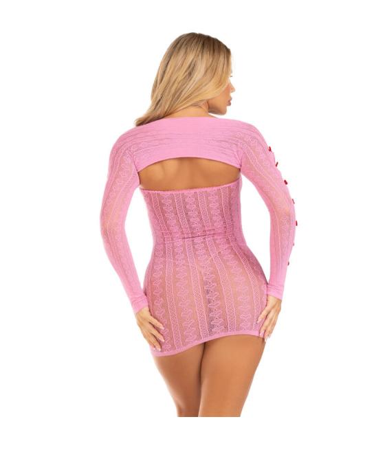 Leg avenue - vestido corazon & lazos rosa talla Ãnica