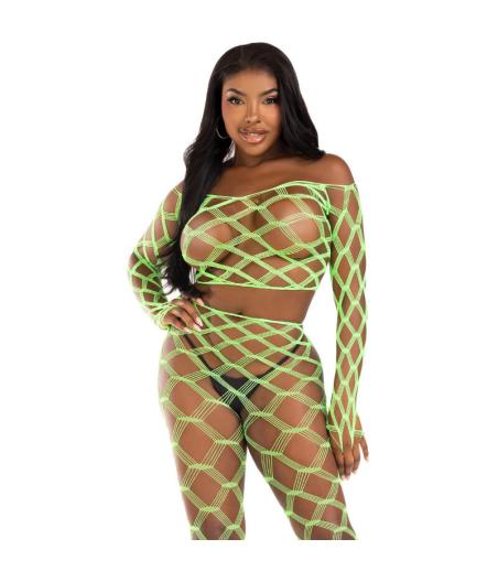 Leg avenue - top & leggins hardcore verde