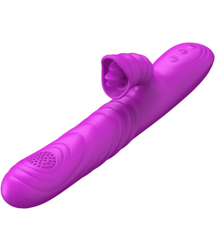 Armony - angelia vibrador multifuncion con lengua estimuladora efecto calor violeta