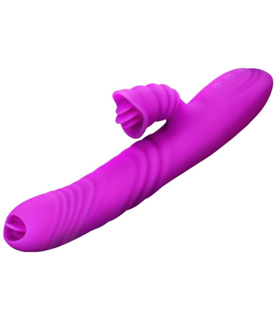 Armony - angelia vibrador multifuncion doble lengua efecto calor violeta