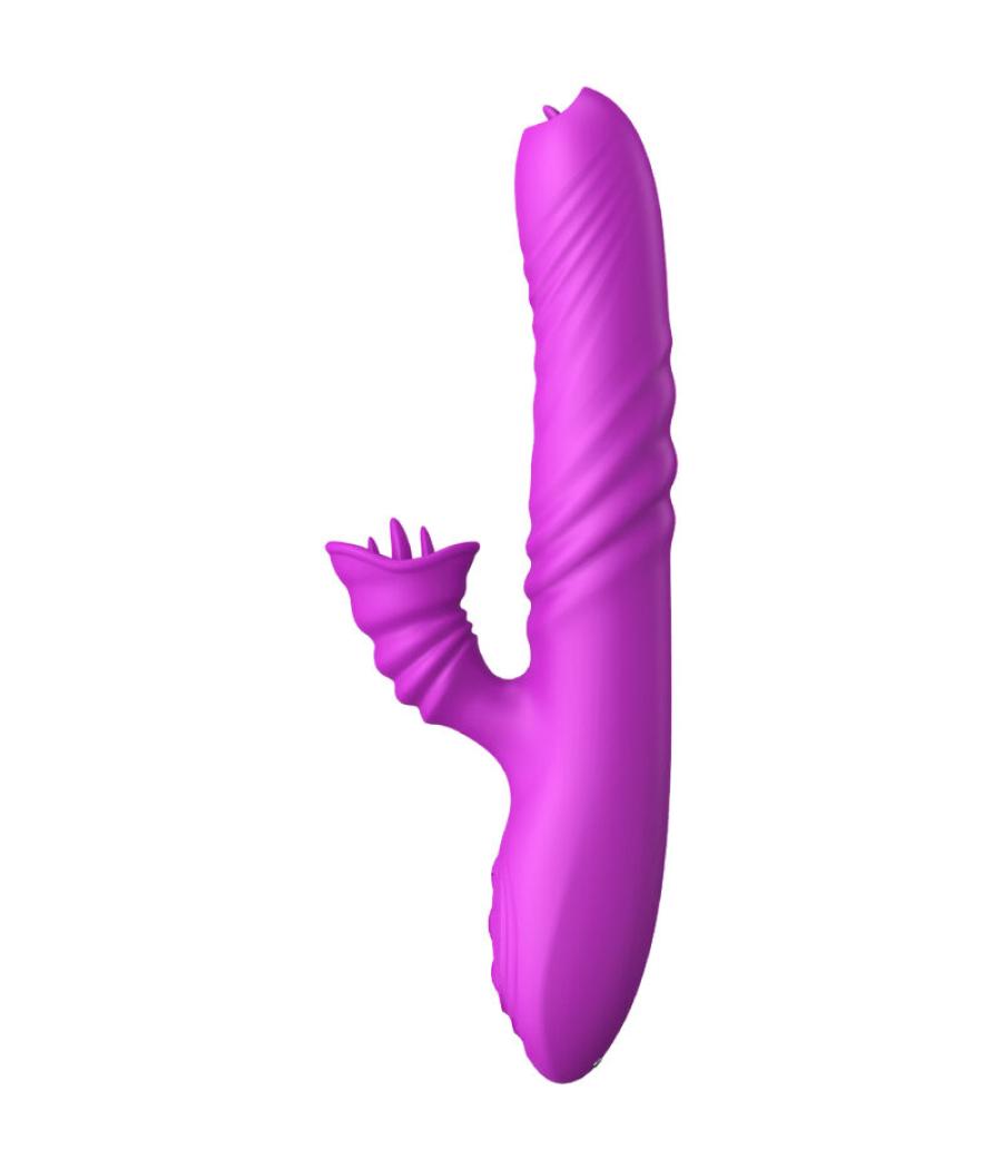 Armony - angelia vibrador multifuncion doble lengua efecto calor violeta
