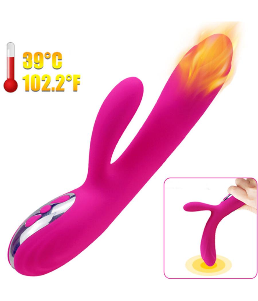 Armony - vibrador & estimulador flexible efecto calor fucsia