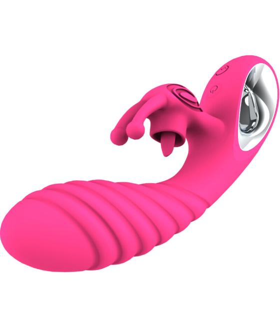 Armony - vicky vibrador rabbit con lengua pull ring fucsia