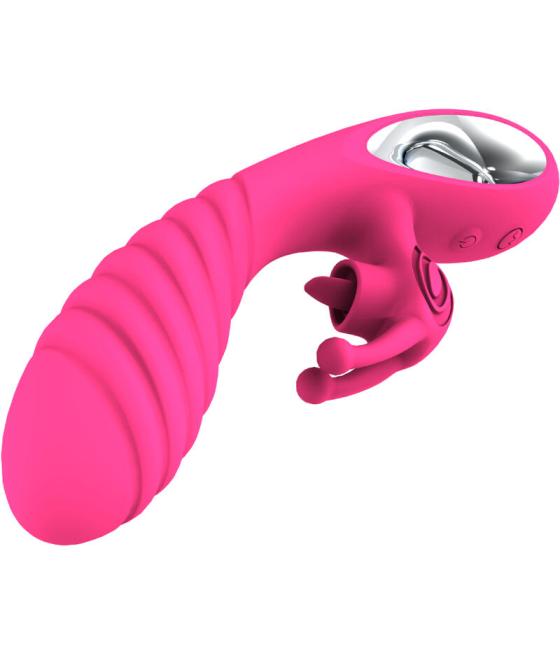 Armony - vicky vibrador rabbit con lengua pull ring fucsia