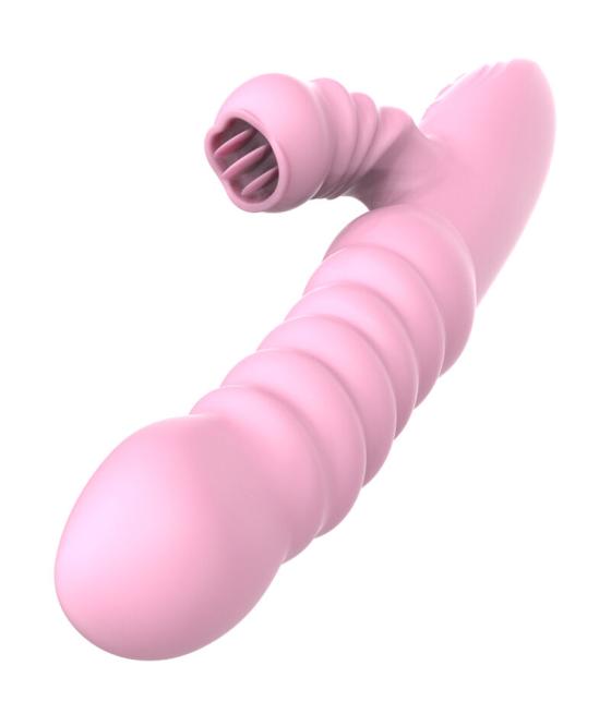 Armony - vibrador multifuncion con lengua estimuladora efecto calor rosa
