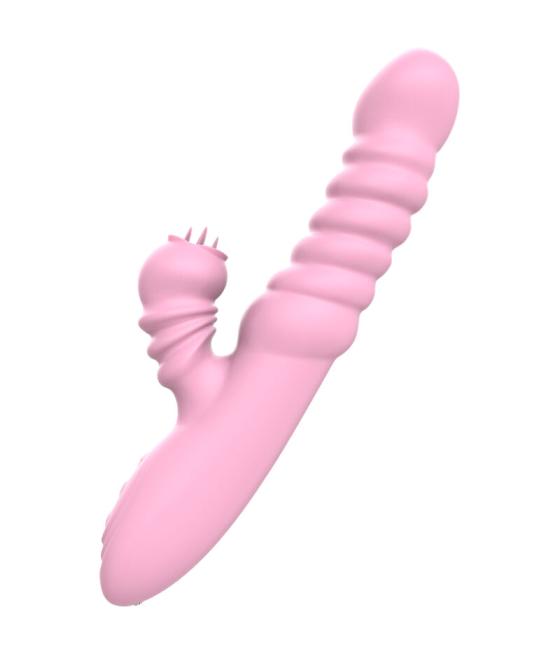 Armony - vibrador multifuncion con lengua estimuladora efecto calor rosa