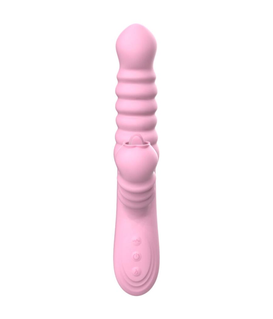 Armony - vibrador multifuncion con lengua estimuladora efecto calor rosa