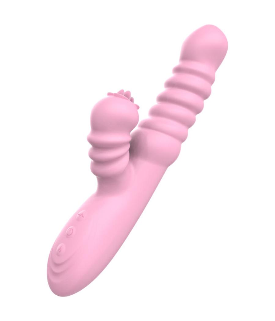 Armony - vibrador multifuncion con lengua estimuladora efecto calor rosa