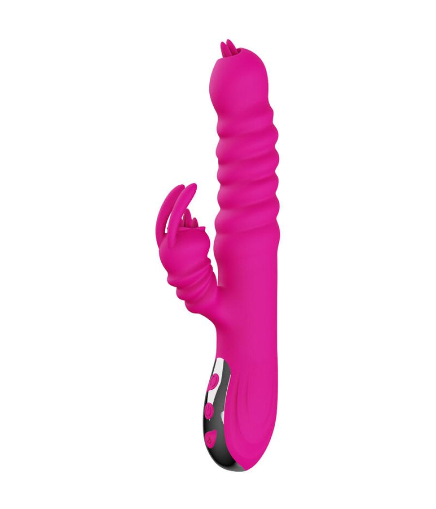 Armony - vibrador multifuncion rabbit doble lengua efecto calor fucsia