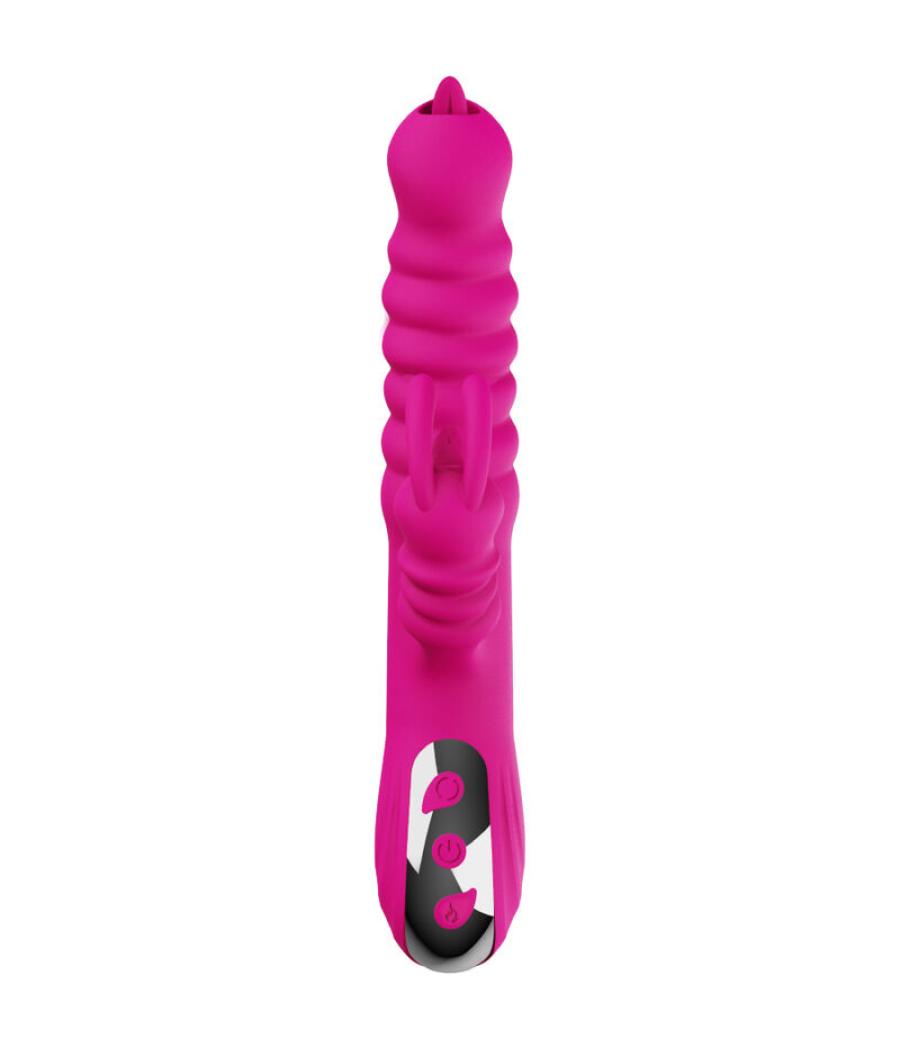 Armony - vibrador multifuncion rabbit doble lengua efecto calor fucsia
