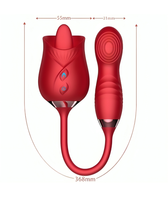 Armony - delight flower vibrador & bumping con lengua rojo