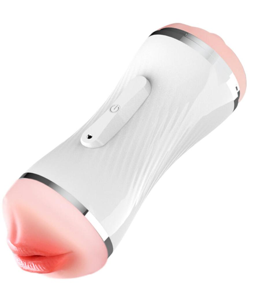 Armony - masturbador vibrador doble vagina & boca blanco