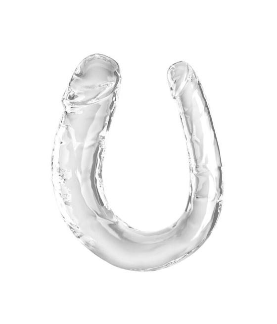 King cock - double trouble dildo doble 33 cm transparente