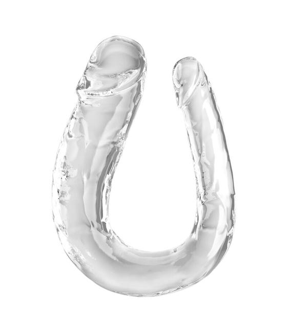 King cock - double trouble dildo doble 44 cm transparente