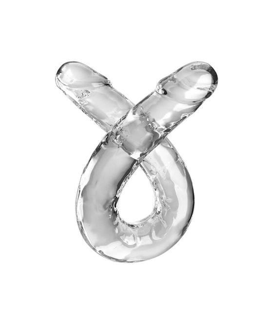 King cock - double trouble dildo doble 46 cm transparente
