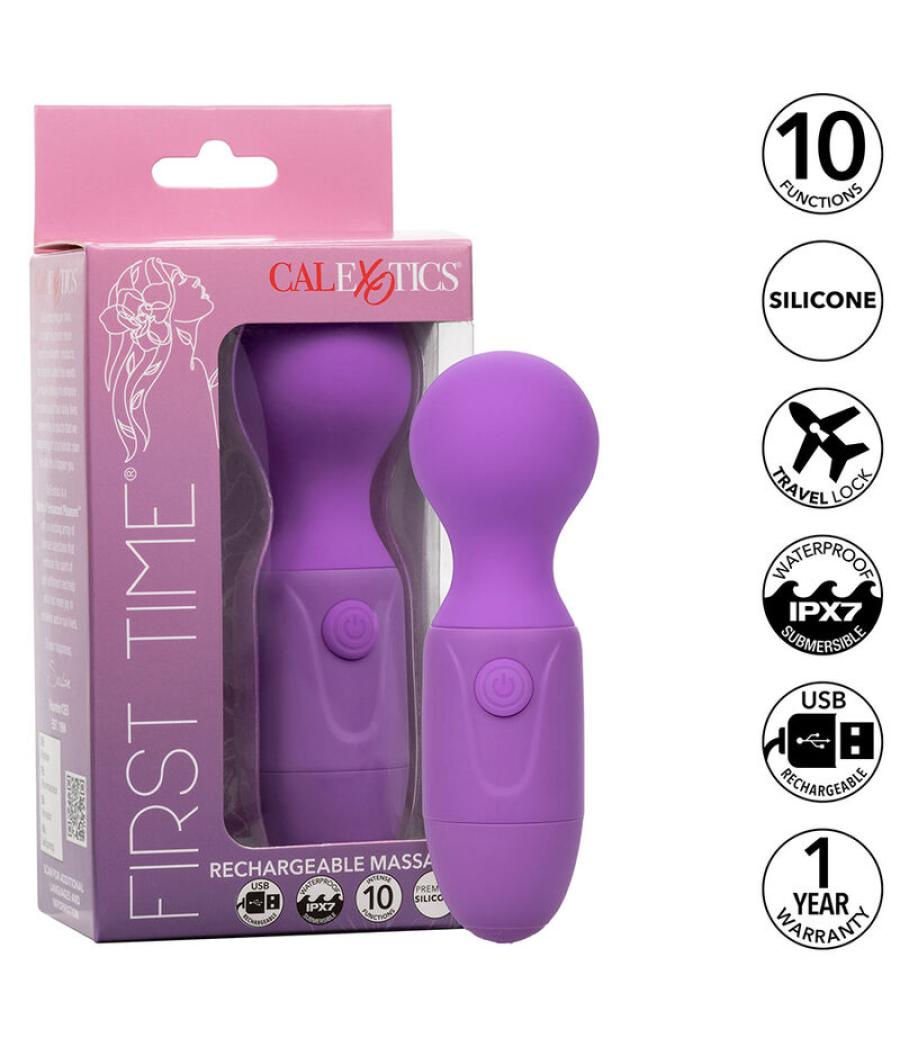 Calexotics - first time masajeador recargable 10 vibraciones violeta