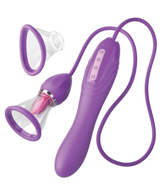 Fantasy for her - ultimate pleasure max manguera de succiÃn con lengua estimuladora morado
