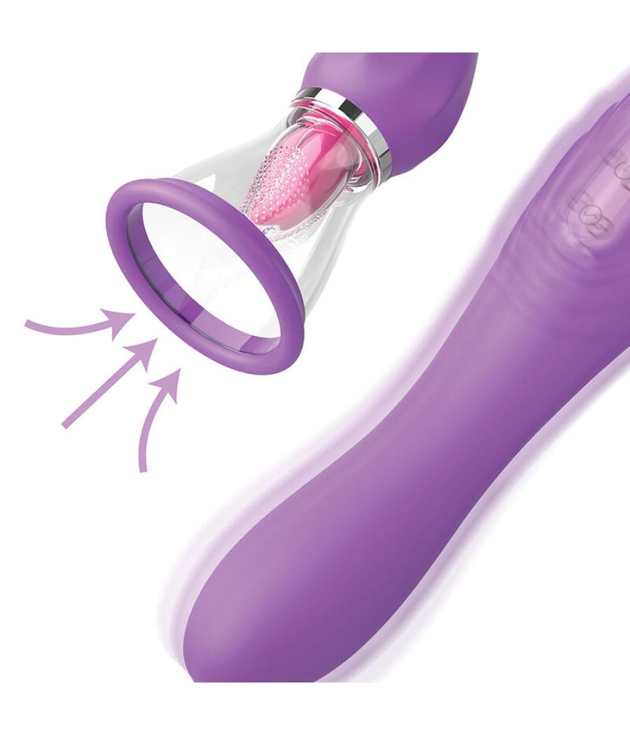 Fantasy for her - ultimate pleasure max manguera de succiÃn con lengua estimuladora morado