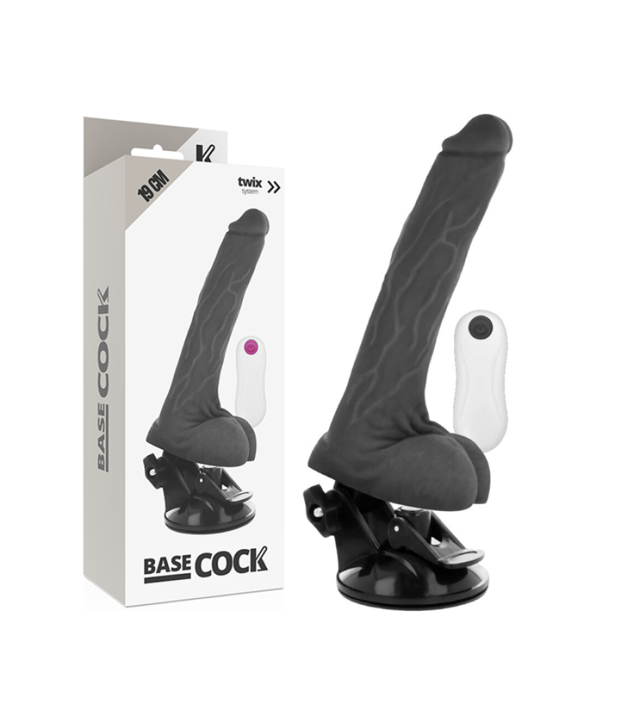 Basecock - vibrador realistico control remoto 19 cm -o- 4 cm
