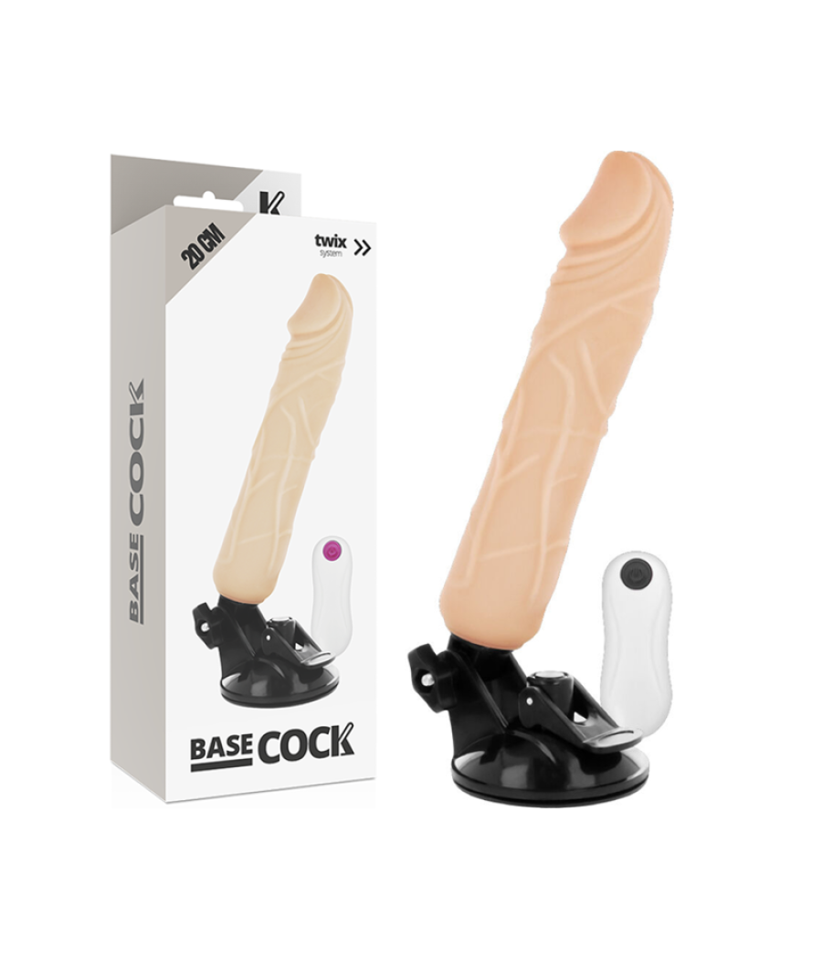 Basecock - vibrador realistico control remoto 20 cm -o- 4 cm