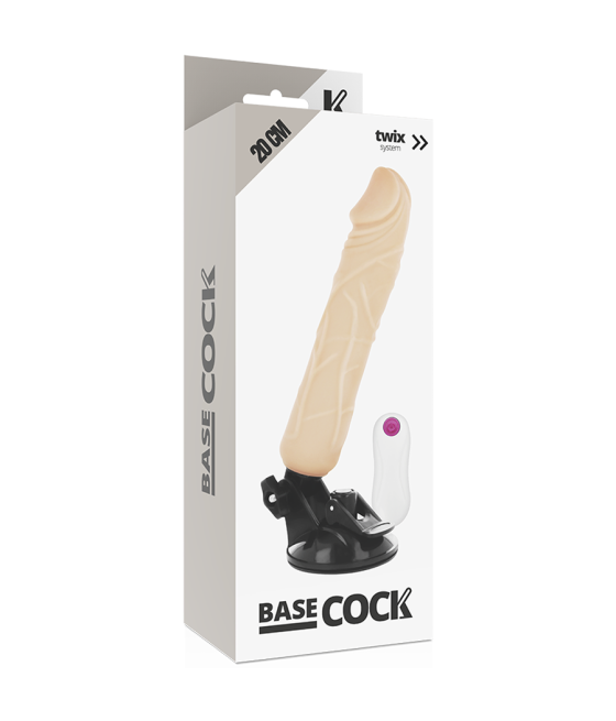 Basecock - vibrador realistico control remoto 20 cm -o- 4 cm