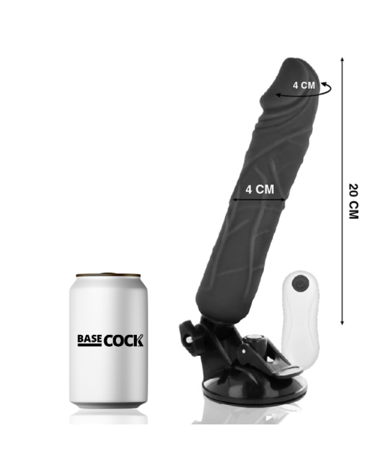 Basecock - vibrador realistico control remoto 20 cm -o- 4 cm