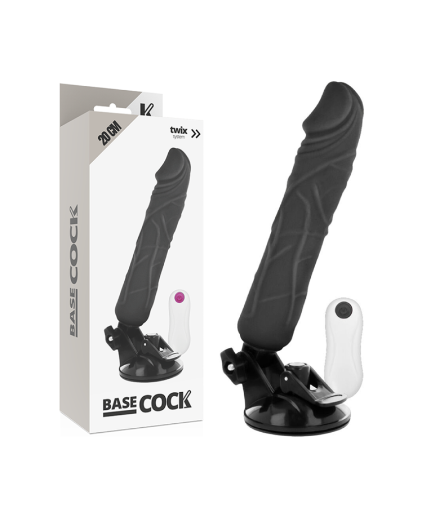Basecock - vibrador realistico control remoto 20 cm -o- 4 cm