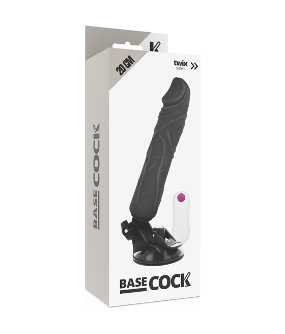 Basecock - vibrador realistico control remoto 20 cm -o- 4 cm