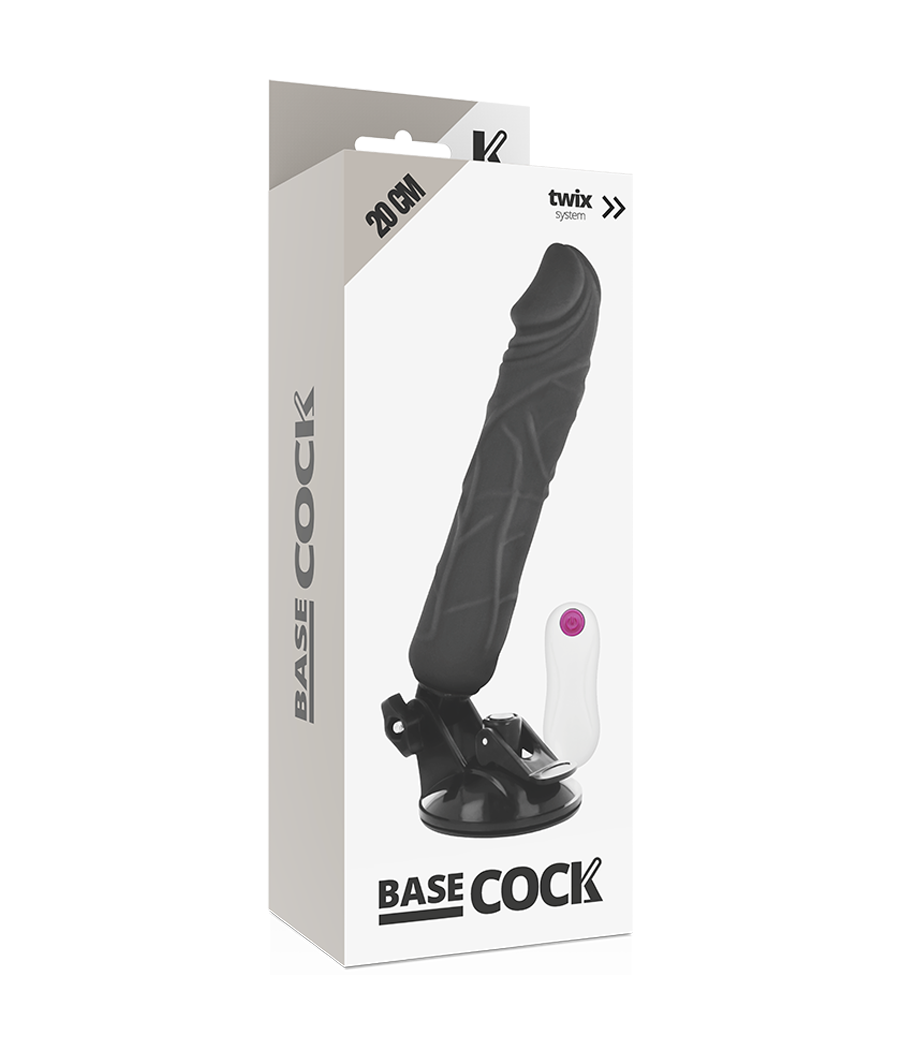 Basecock - vibrador realistico control remoto 20 cm -o- 4 cm