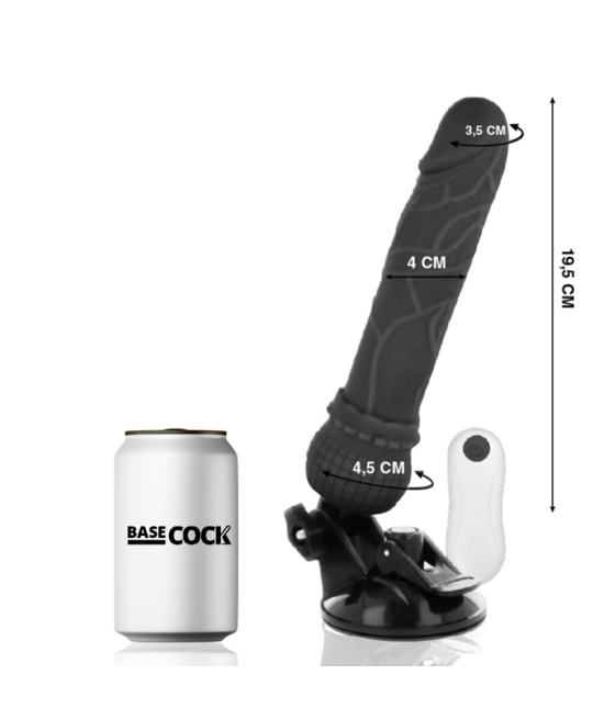 Basecock - vibrador realistico control remoto 19.5 cm -o- 4 cm