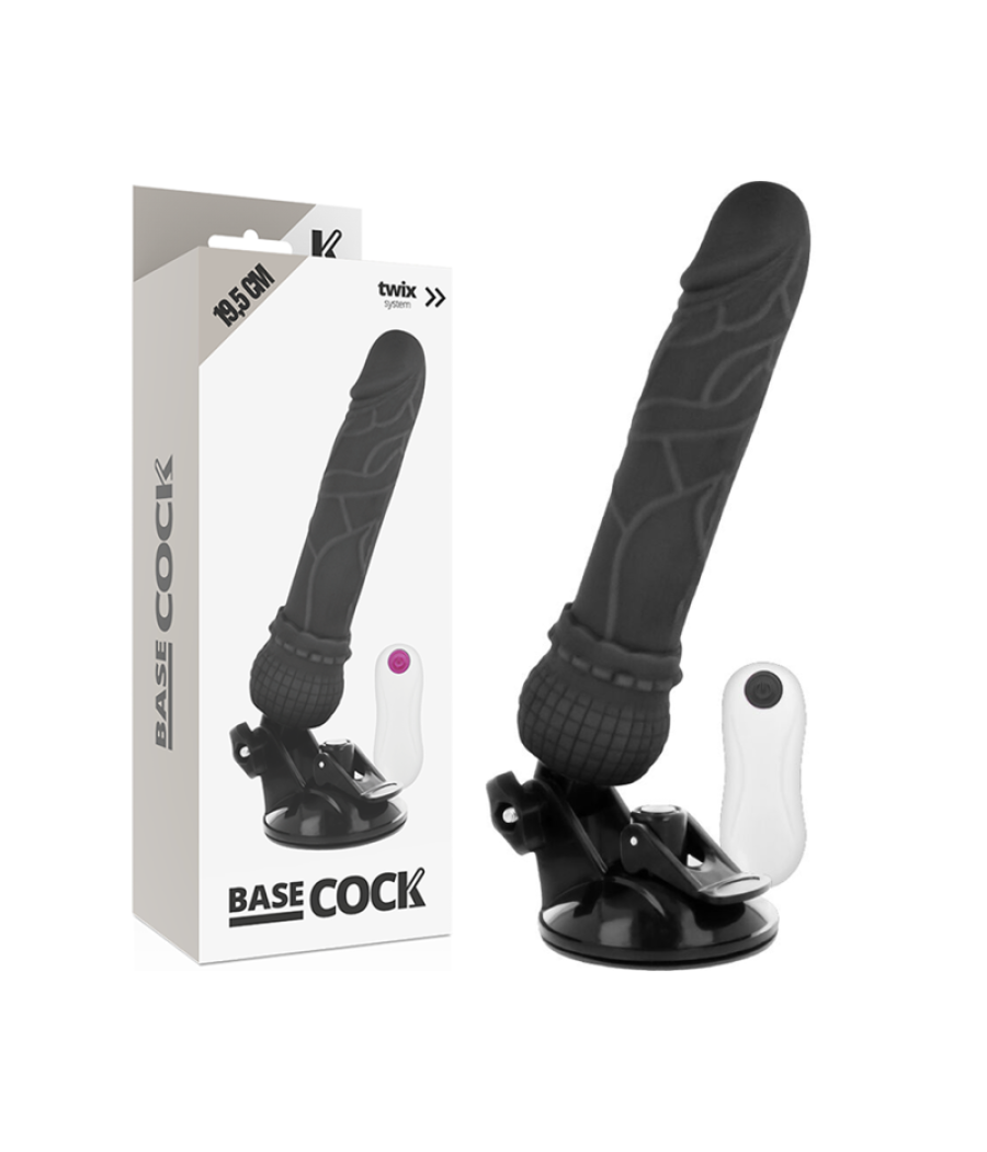 Basecock - vibrador realistico control remoto 19.5 cm -o- 4 cm