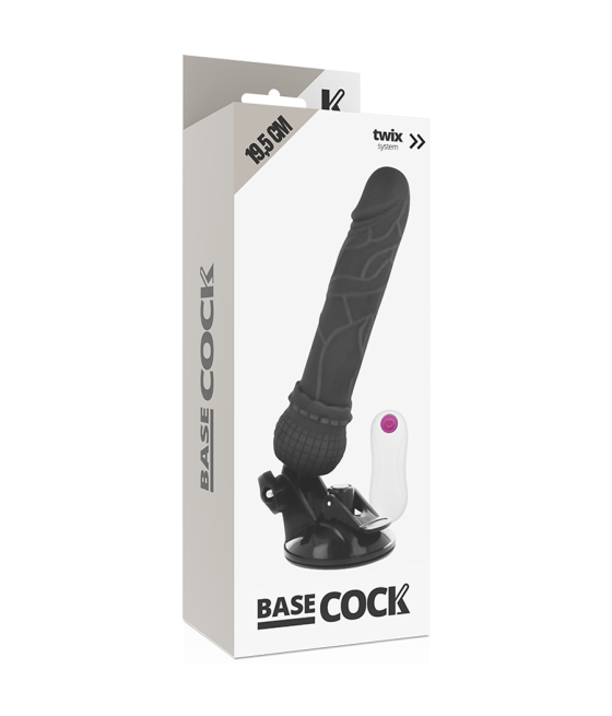 Basecock - vibrador realistico control remoto 19.5 cm -o- 4 cm