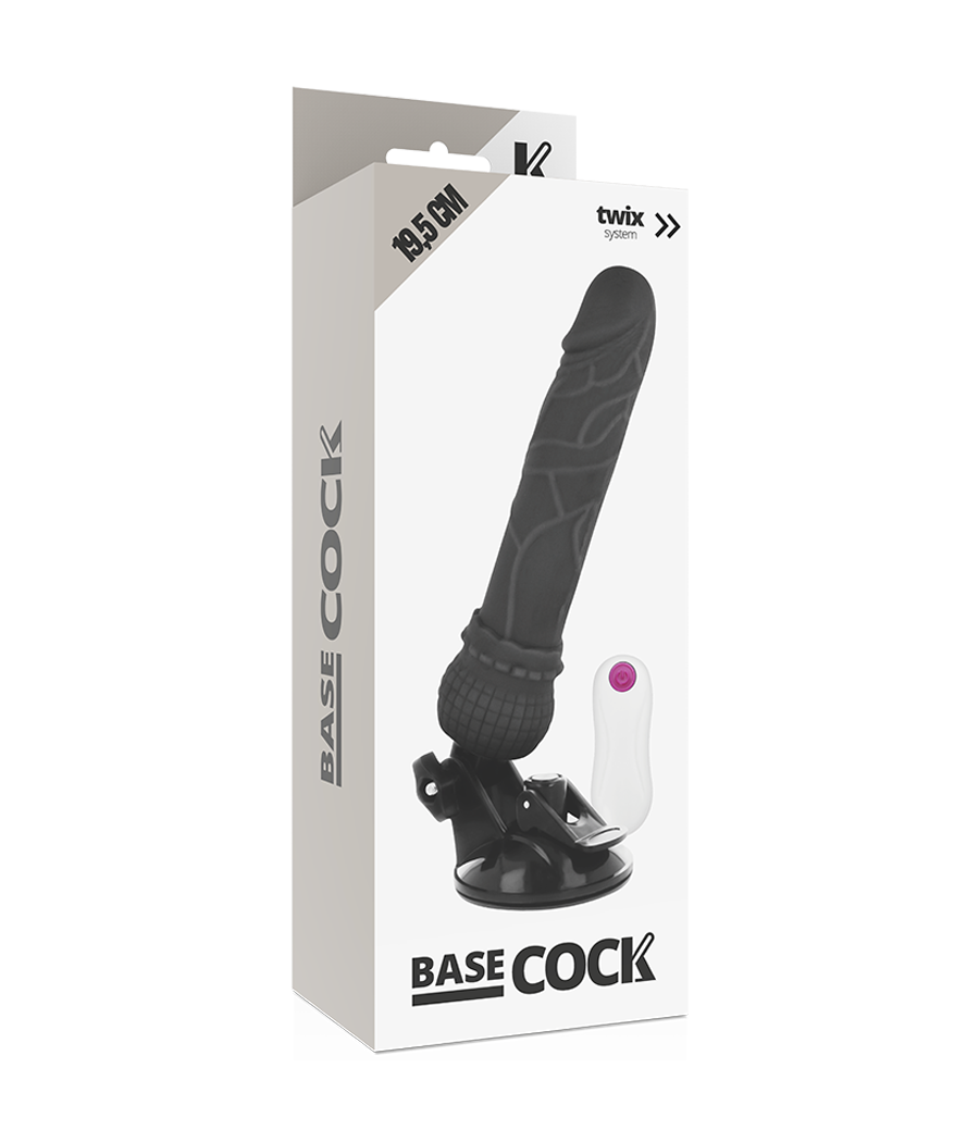 Basecock - vibrador realistico control remoto 19.5 cm -o- 4 cm