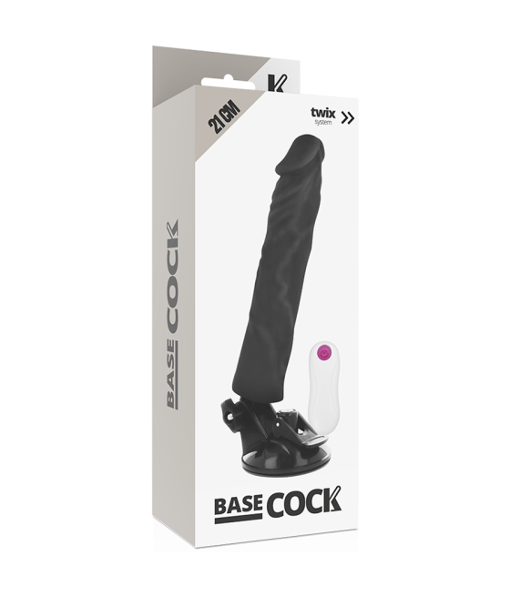 Basecock - vibrador realistico control remoto 21 cm -o- 4 cm