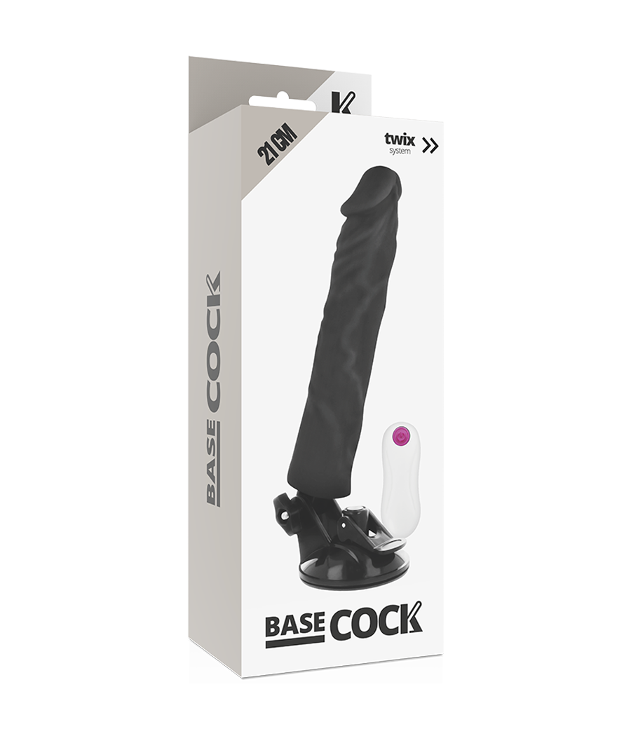 Basecock - vibrador realistico control remoto 21 cm -o- 4 cm