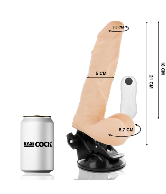 Basecock - vibrador articulable control remoto 21 cm -o- 5 cm