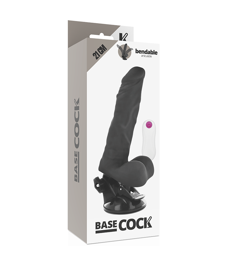 Basecock - vibrador articulable control remoto 21 cm -o- 5 cm