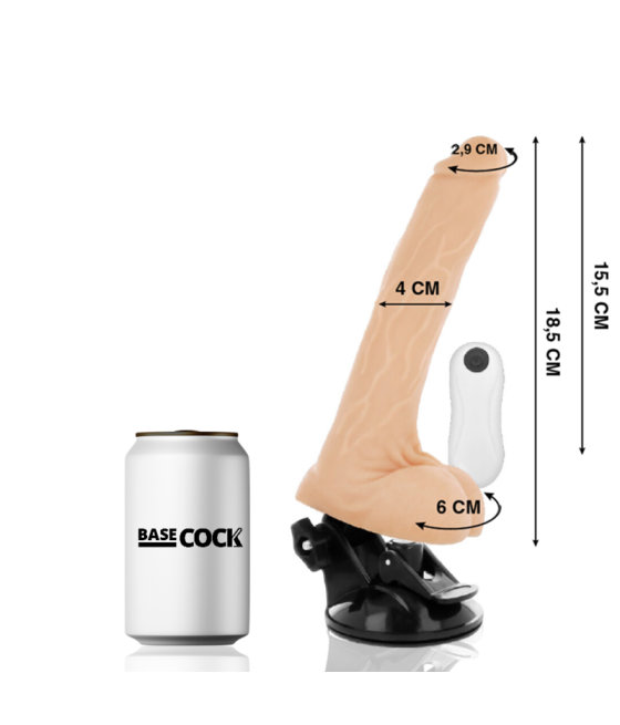 Basecock - vibrador articulable control remoto 18.5 cm -o- 4 cm