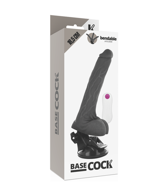 Basecock - vibrador articulable control remoto 18.5 cm -o- 4 cm