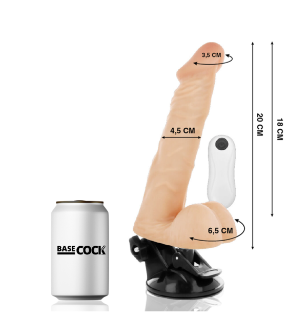 Basecock - vibrador articulable control remoto 20 cm -o- 4.5 cm