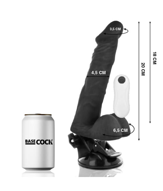 Basecock - vibrador articulable control remoto 20 cm -o- 4.5 cm