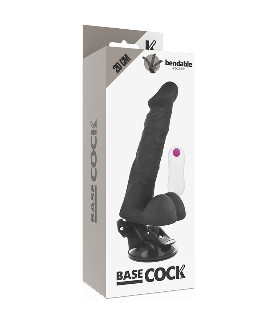 Basecock - vibrador articulable control remoto 20 cm -o- 4.5 cm