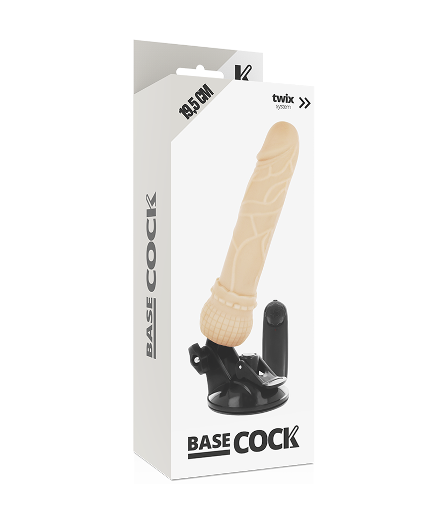 Basecock - vibrador realistico control remoto 19.5 cm -o- 4 cm