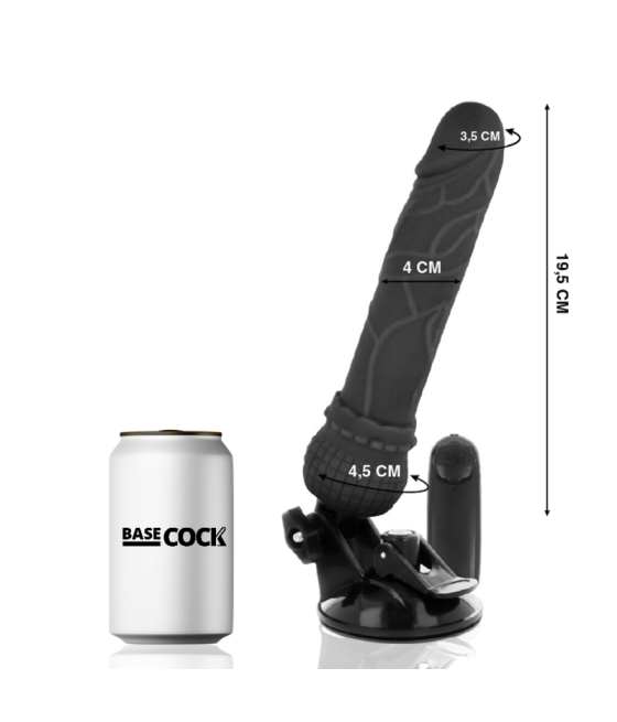 Basecock - vibrador realistico control remoto 19.5 cm -o- 4 cm