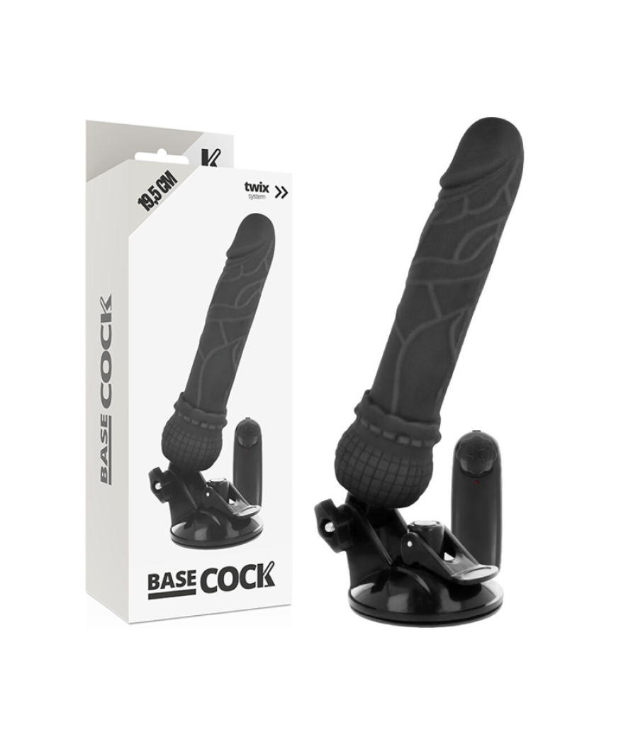 Basecock - vibrador realistico control remoto 19.5 cm -o- 4 cm