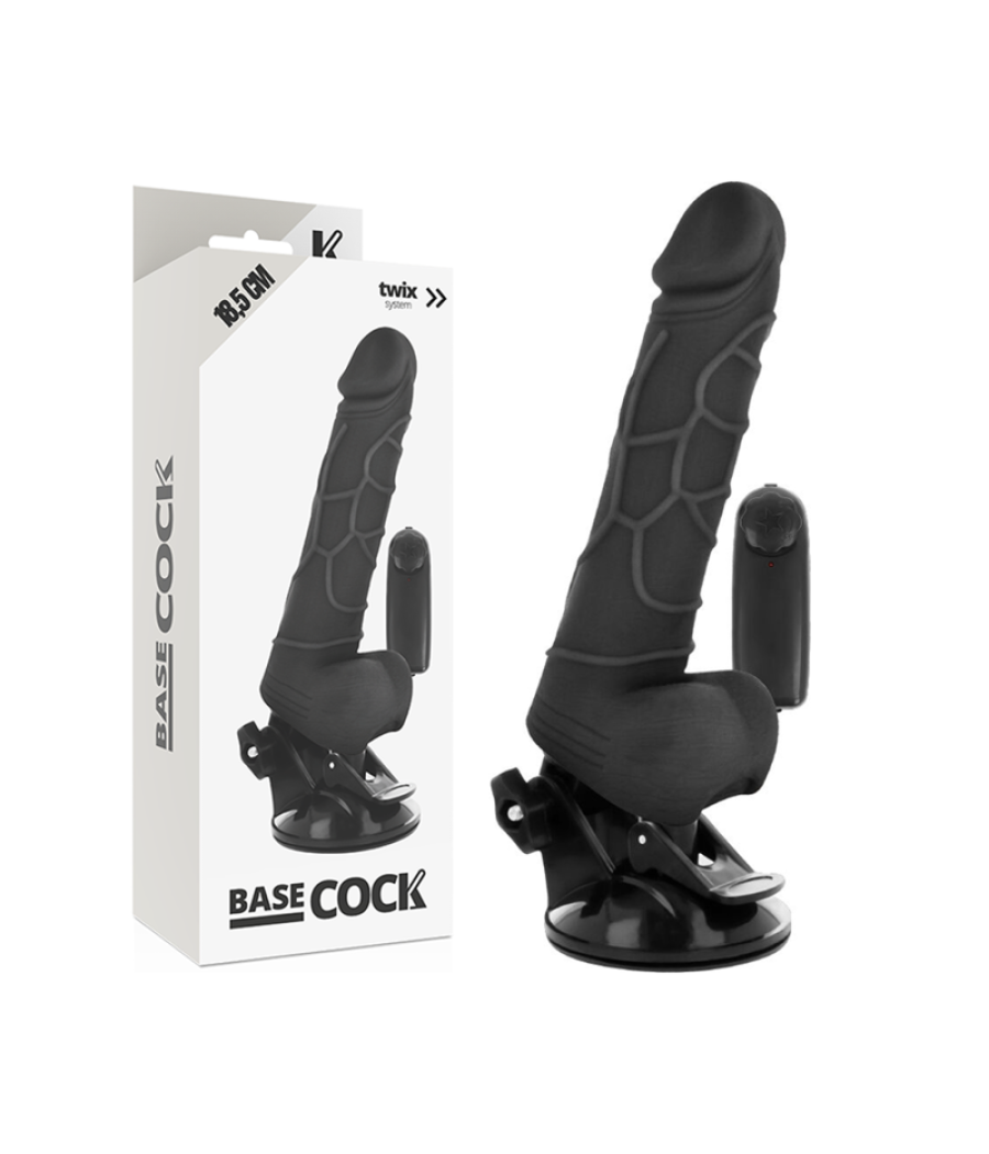 Basecock - vibrador realistico control remoto 18.5 cm -o- 4cm